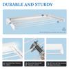 Retractable Wall Mounted Laundry Drying Rack Foldable Aluminum Holder for Balcony Bathroom Clothes Towel