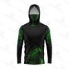 Mens Long Sleeve Fishing Shirt With Face Cover UV Protection Quick Dry Breathable Ice Silk Feel Outdoor Angling Apparel