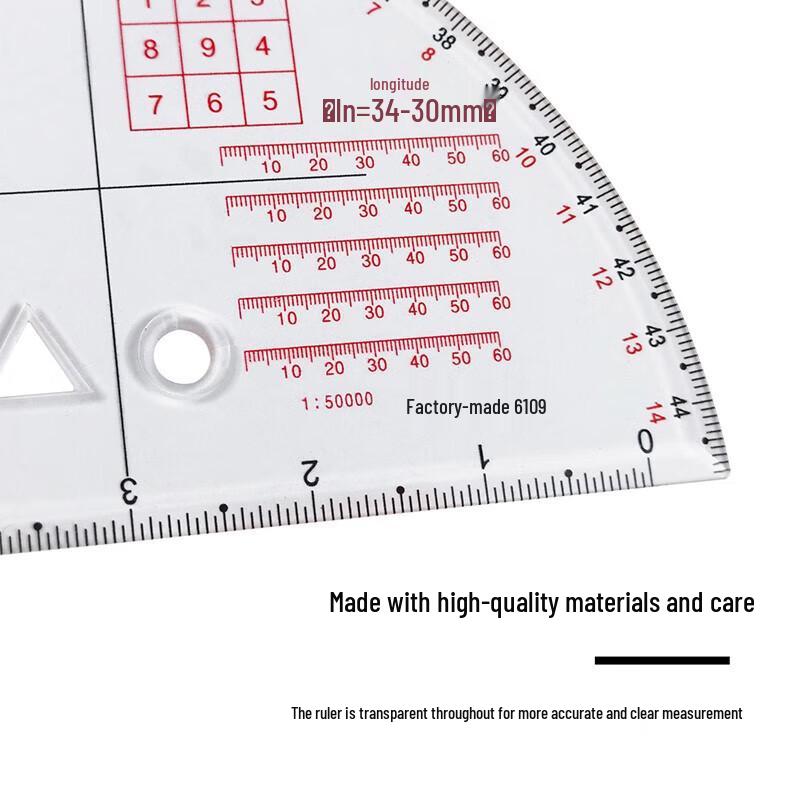 Artillerie Koordinatenplotter Halbkreislineal
