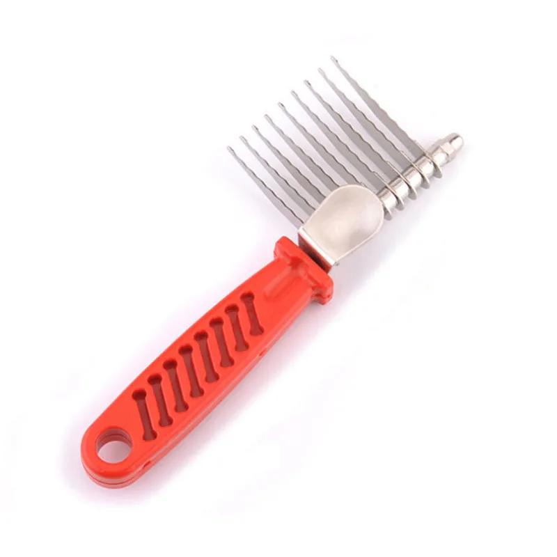 

Professional Dematting Brush for Dogs and Cats Gentle Pet Grooming Tool Removes Knots Matted Fur and Tangles Safely with Open XS