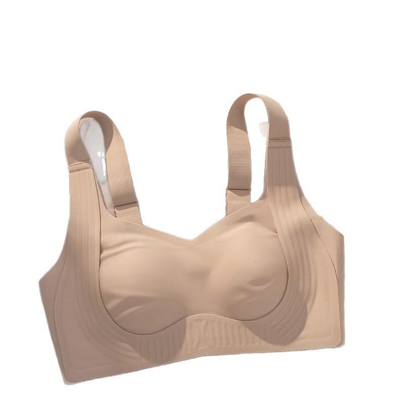 Thin pull-up seamless underwear women's big breasts are small and thin, and the new model accepts a double breast beauty vest-type large-size bra.