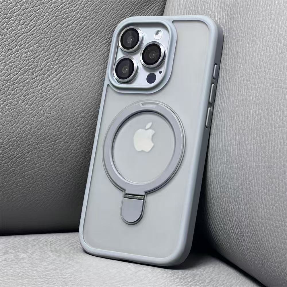 

Wireless Charging Phone Case For iPhone 17 11 12 13 14 15 16 Pro Max Plus Magnetic Ring Bracket Camera Protection Cover For iPhone 11
