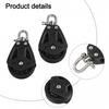 Set of 2 Heavy Pulley Blocks for Marine Use with Enhanced Bearing System