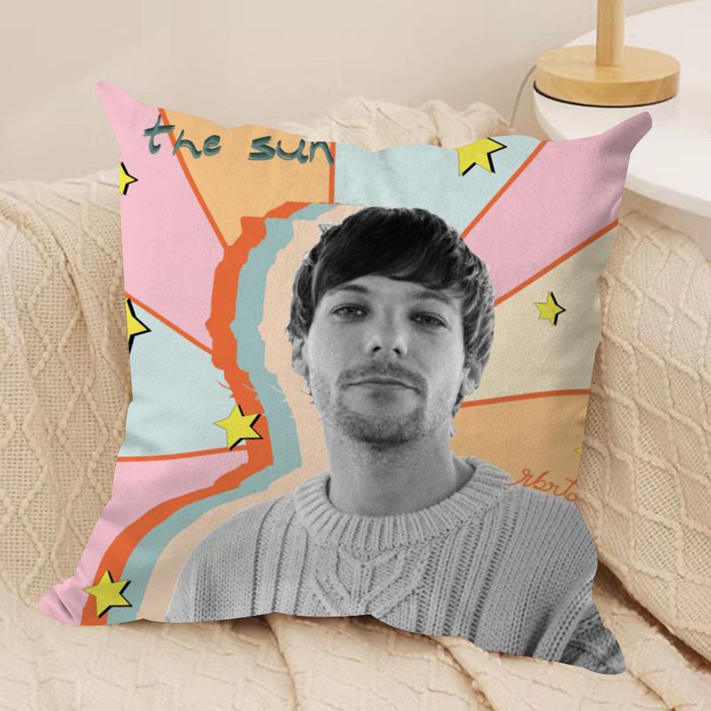 Louis Singer Tomlinsons Kissenbezug Seidiger Kurzer Plüsch Beidseitig Bedruckter Kissenbezug für Sofa Alle Jahreszeiten Heimdekoration Geschenk