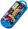 Skater Lunch Box Trio and Antibacterial Made in 25 Years TACC2AG Kids' Set, Chopsticks, Spoon, Fork, Cutlery, Easy-Open Slide-Open Design, Japan,