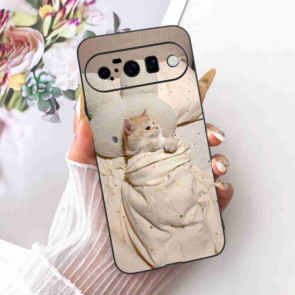 For Google Pixel 10 5G GK2MP Case Silicone TPU Black Cover For Google Pixel10 GLBW0 GL066 Retro Animal Cartoons Phone Cases Capa