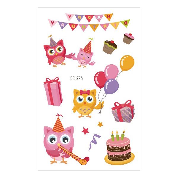 Children's Waterproof Princess Cartoon Tattoo Stickers for Birthday Parties