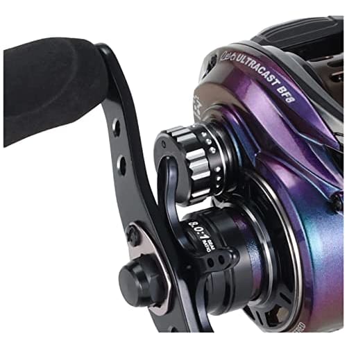 AbuGarcia REVO ULTRACAST BF8 Rechtshand Carbonkurbel Ausgestattet mit Bait-Finesse-Spule Salzwasserkompatibel Super High Gear