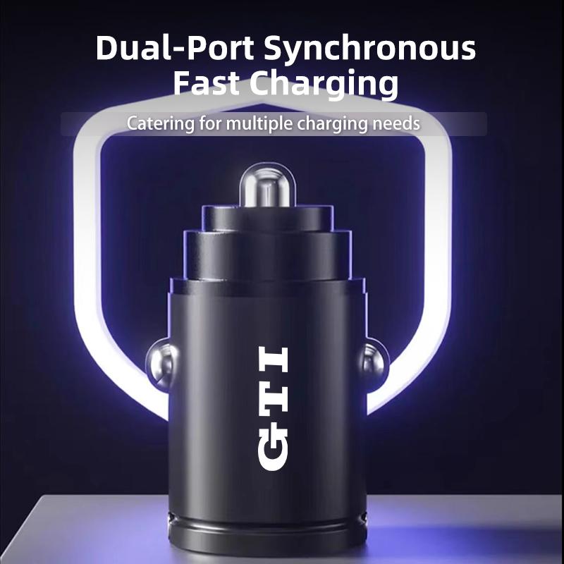 WGLRK1 Car Charger QC3.0 Cigarette Lighter Charger Phone Fast Charging For Volkswagen VW GTI Golf 2 3 4 5 6 7 MK2 MK3 MK4 MK5 MK6 MK7