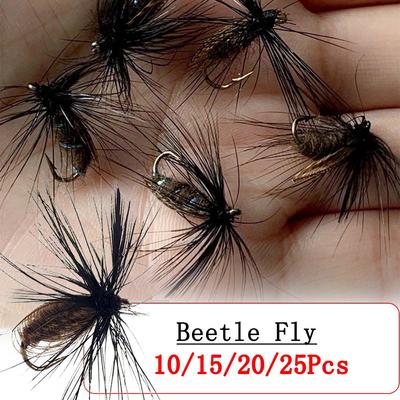 10/15/20/25 piezas de anzuelos de cebo de mosca de pesca de trucha artificiales, mosca ninfa Caddis, mosca de trucha