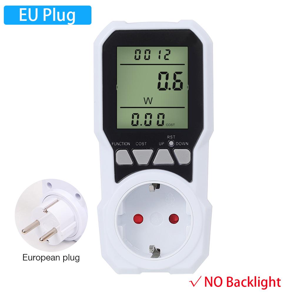 Electric Power Energy Meter LCD Digital Power Meter Socket KWH Electricity Consumption Volt Monitoring Household Energy Analyzer