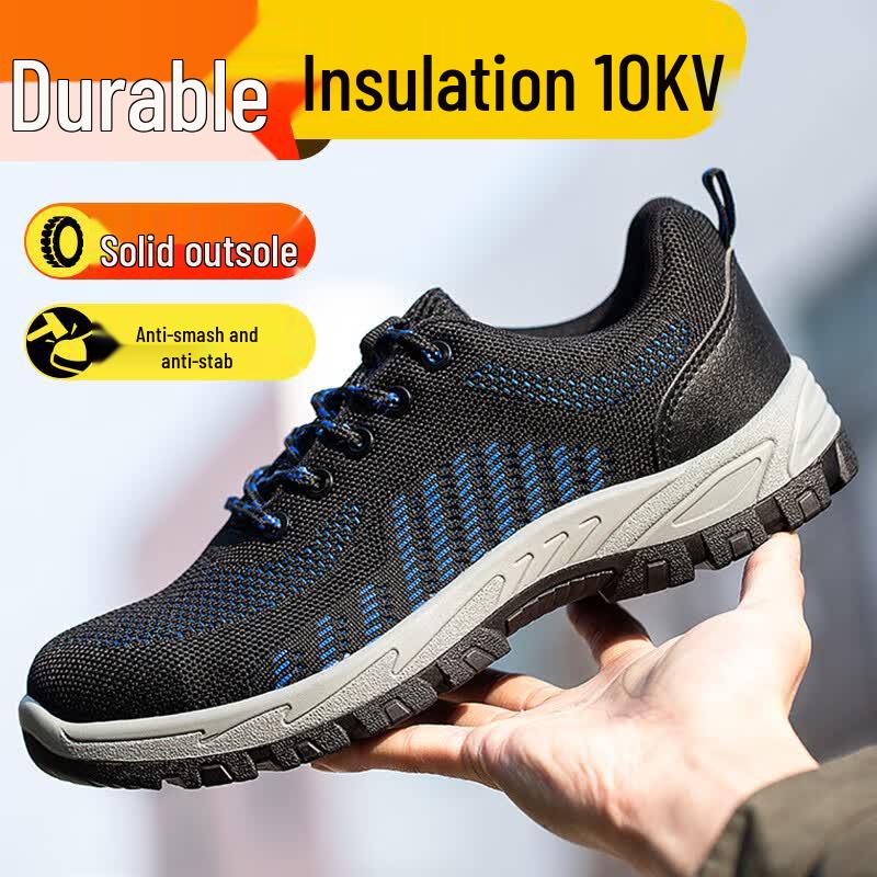 Men s Breathable 10KV Insulated Anti-Smash Puncture-Proof Work Shoes 38