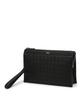 Daks Men'S Accessories Black Grid Pattern Contrast Cowhide Dbba6E266Bk