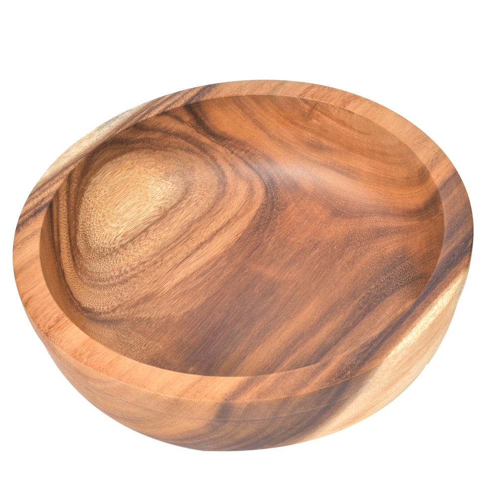 Haushalt Küche Holz Mahlzeit Schüssel Suppe Obst Salat Lebensmittel Container Geschirr Werkzeuge 32,5x10,5 cm