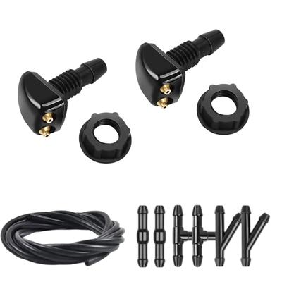 Front Windshield Washer Nozzles, Windshield Wiper Sprayer Nozzle Jets Set Fit for Most Car Windscreen Washer Jets