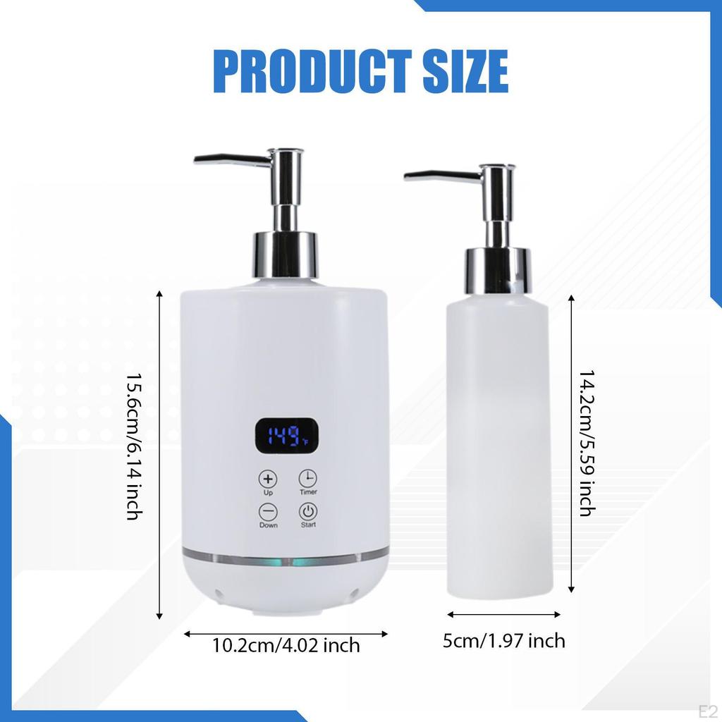 Massage Oil Warmer Home Adjustable Temperature SPA with Bottle Dispenser White