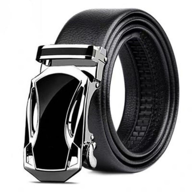 Stylish Men's Automatic Buckle Fashion Belt Comfortable Pu Material For Business Casual Wear