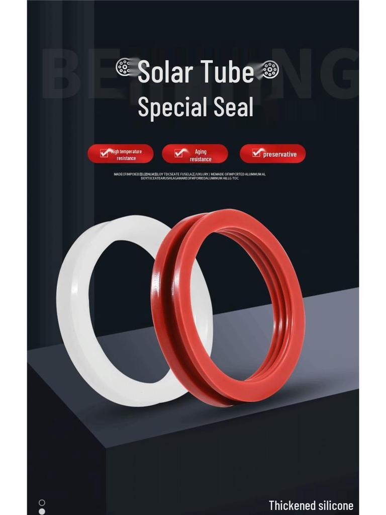 Zestaw silikonowych pierścieni uszczelniających do podgrzewacza wody słonecznej dla rur próżniowych 47 i 58 oraz zbiornika wody 70 - Akcesoria zapobiegające wyciekom