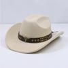 Popular cowhead jazz hat, vintage ethnic style wide-brimmed woolen hat, British gentleman's conical felt hat