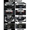 1/32 Toyota RAV4 SUV Off-Road Toy Car, JKM Diecast Metal Model Sound & Light Doors Openable Educational Collection Gift for Boy