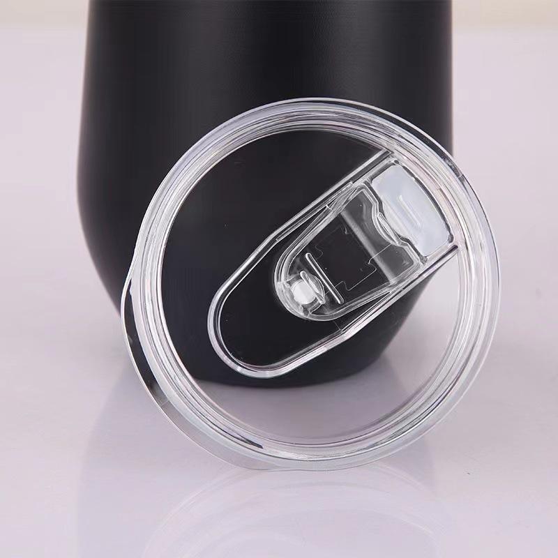 360ml Stainless Steel Eggshell Wine Tumbler Double Wall Vacuum Insulated Cup for Coffee Tea Office Home Travel