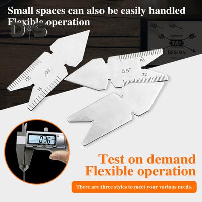 Stainless Steel Fishtail Center Gauge 55/60 Degree Screw Thread Pitch Lathe Cutting Gauge Metal America Metric Screw Measuring Tool