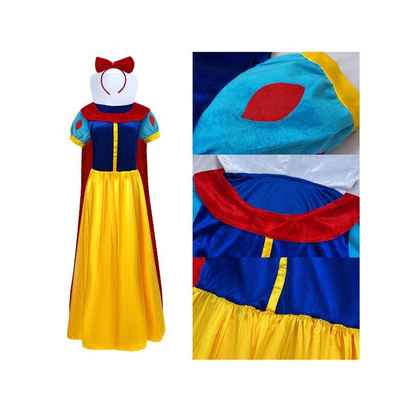 Disney Snow Princess Cosplay Dress Cartoon Carnival Deluxe Snow Princess Cosplay Costume Adult Cosplay Dress Princess Dress Women Adult Clothing
