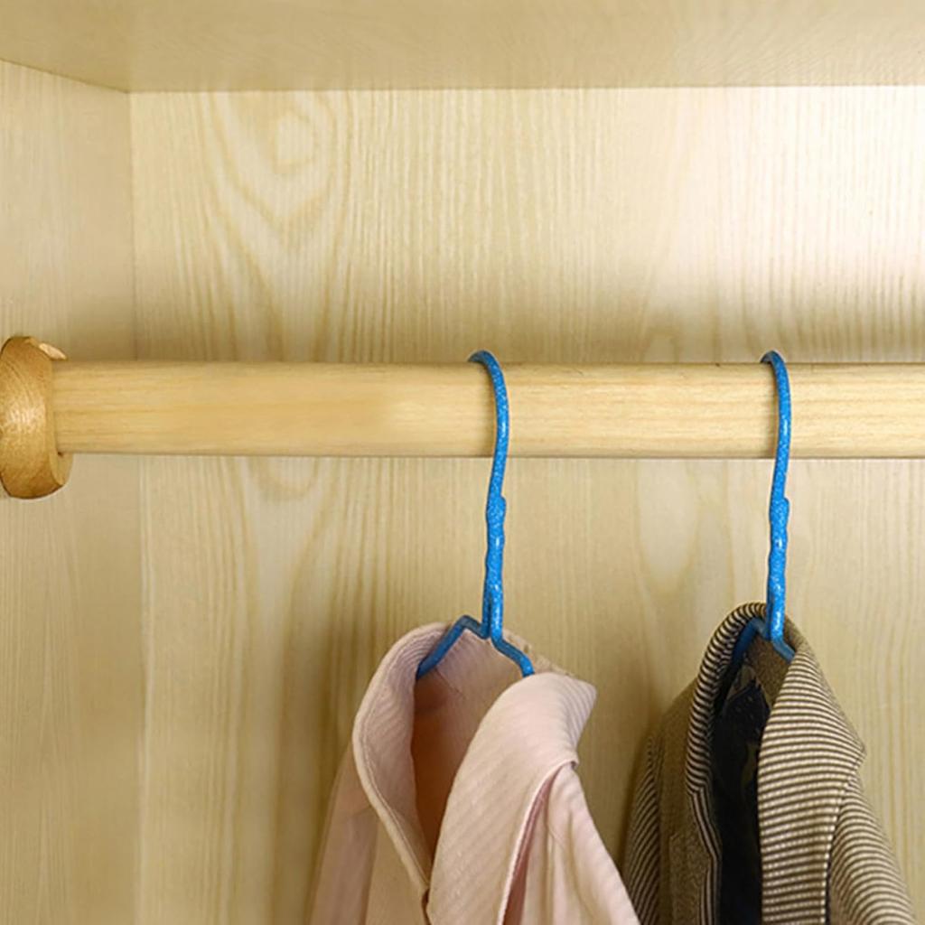 Wooden Oval Closet Rod 2 Sets, Polished Wood Wardrobe Closet Rod with End Supports, Saving Space Hanging Rods, Closets Poles for Wardrobe Hallway
