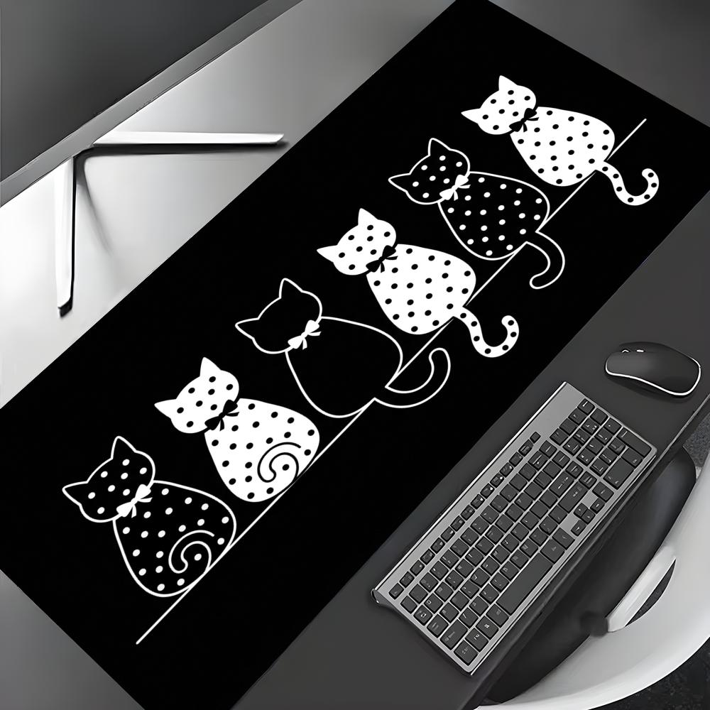 Retro and Fun Cat Patterns Mouse Pad Large Computer Office Game Table Mats Rubber Antislip XXL Mouse Mat HDP Long Desk Pads
