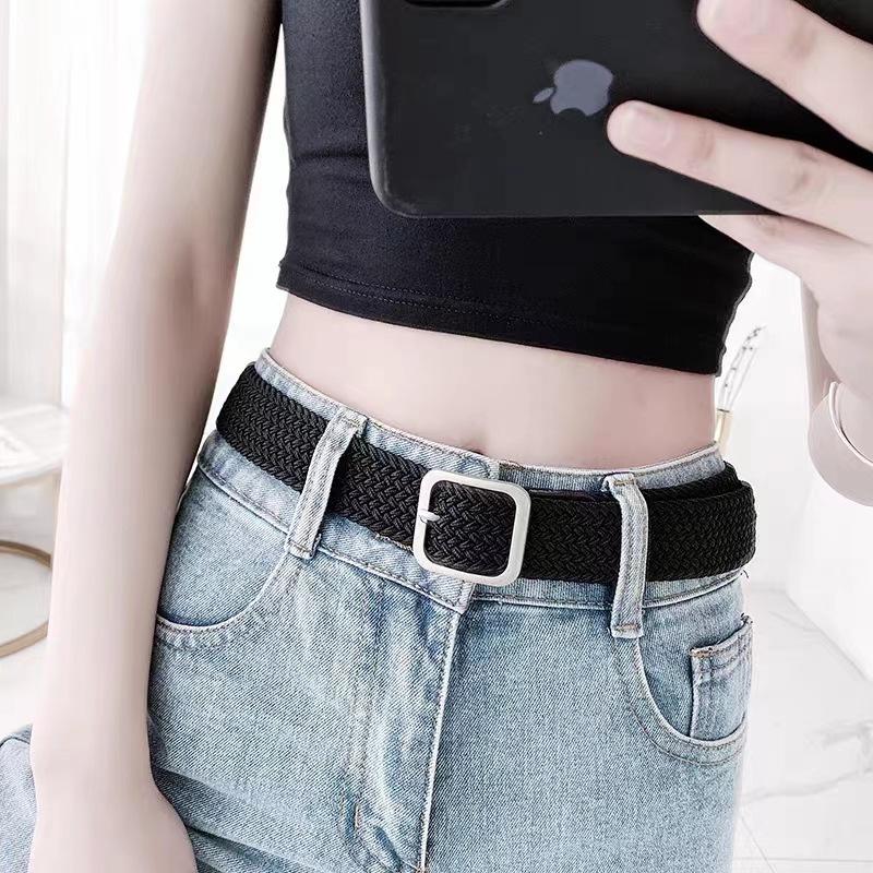 2023 Woven Belt Men'S Belt Women'S Jeans Belt Military Training Trendy Young People'S Canvas