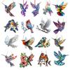 Acrylic Colorful Hummingbird Sun Catcher Hanging Pendant with Lanyard Easy To Install Bird Window Crafts Hanging Decor