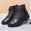 Winter old Beijing cloth shoes fleece thickened middle-aged and elderly mother cotton shoes leather surface waterproof non-slip warm snow boots