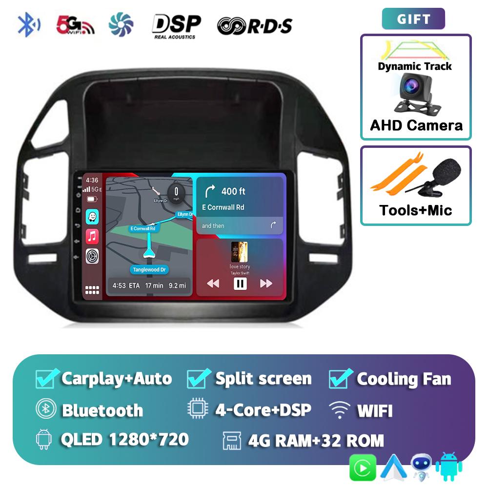 Android 14 Carplay Auto Car Radio For Mitsubishi Pajero 3 V70 V60 1999-2006 Multimedia Video Player Navigation GPS Stereo 2din