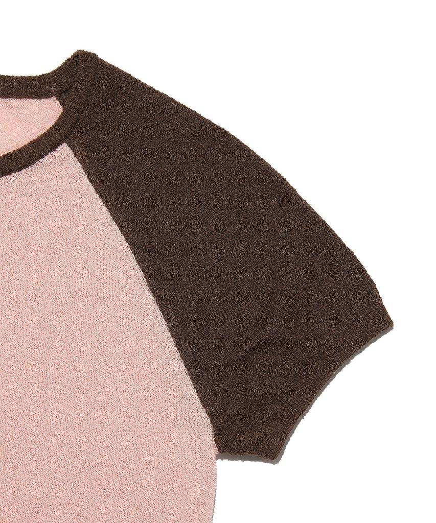 LEE Women'S Raglan Color Block Knit Pink