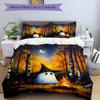 3pcs Ghost Forest Bedding Set, Includes Without Pillow Inserts, Soft Comfortable Bedding Set,All-Season Use A0924077
