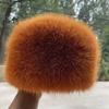 Fur Hat Women Warm Snow Ski Cap Female Fluffy Faux Fur Bucket Hat Thick Winter Outdoor Earwarmer Windproof Ear Protect Caps