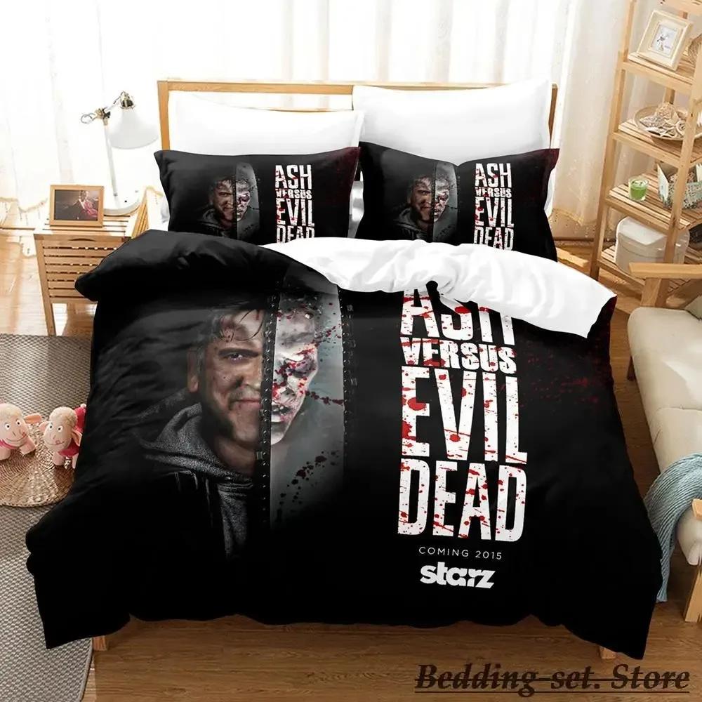 Ash VS Evil Dead Bedding Set Single Twin Full Queen King Size Bed Set Aldult Kid Bedroom Duvetcover Sets Anime parure de lit Bed