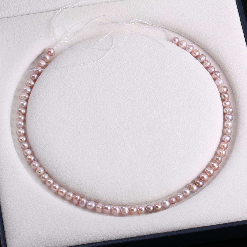 1String, Natural Freshwater Potato Shape Pearl, 6-7mm Loose Spacer Pearl Beads for Jewelry Making DIY Holiday Gift, Women's Crafts, 36cm