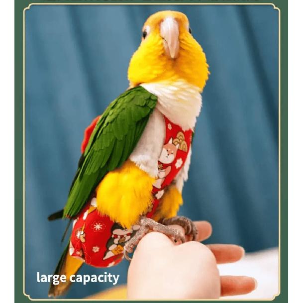 Bird Flight Suits Diapers, Parrot Diapers for Monk Parakeets, Cockatiels Flight Suits, Parrot Clothes, Bird Training Nappy Suit Liners Clothes