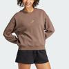 Adidas Casual Round Neck Long Sleeve Pullover Sweatshirt Women Sweatshirt Rock-Layer-Deep-Earth-Brown JI9101