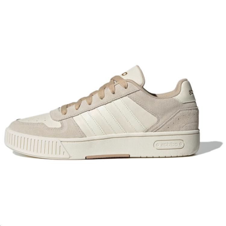 Adidas Neo D-Pad Classic Non-Slip Wear-Resistant Breathable Low-Top Skate Shoes Unisex Skate Shoes White Brown JI2551