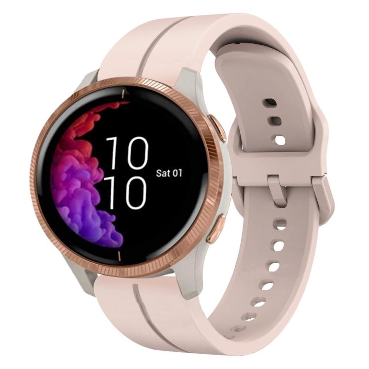 

Для Garmin Venu 20 мм Силіконовий ремінець для годинника For Garmin Venu рожевий