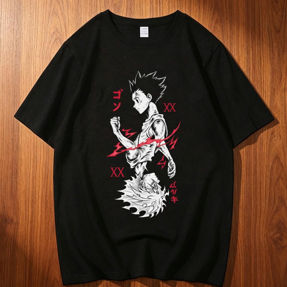 Hunter x Hunter cotton tshirt teen Colorful Punk graphic Pastel University top tees aesthetic Punk Breathable Graphic graphic