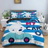 Cartoon Bear And Car Comfortable Duvet Quilt Cover Pillowcase Bedding Set Children Bedroom Decoration Home Textile