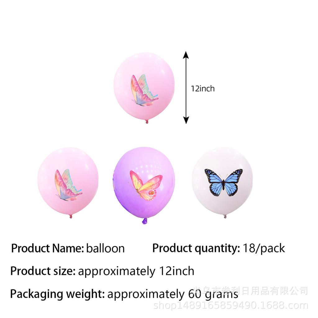 Butterfly Theme Party Supplies Party Decoration Windshield Flag Disposable Tableware Paper Plate Paper Cup