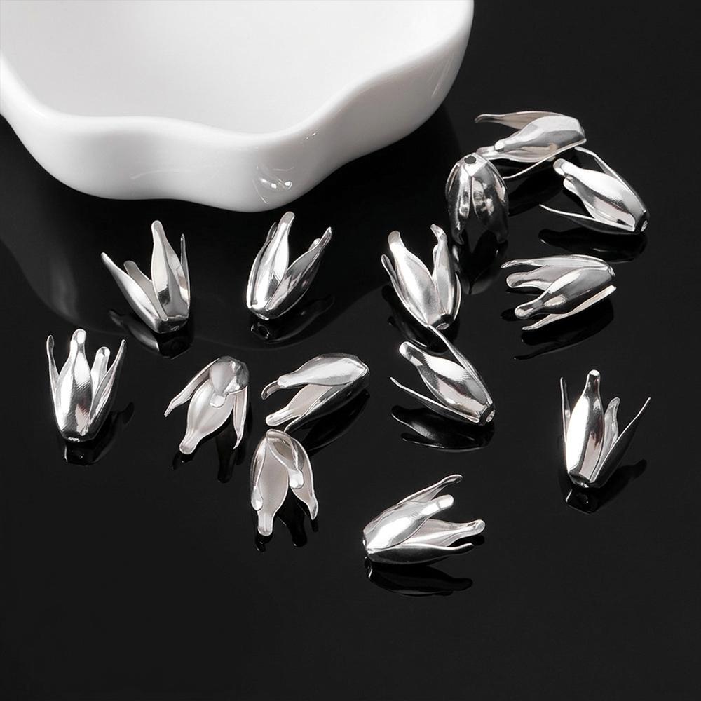 

50pcs 100pcs 13mm Filigree End Spacer Beads Cap Flower Components Iron Caps Petal Charms Gift for DIY Jewelry Making Accessories 50pcs