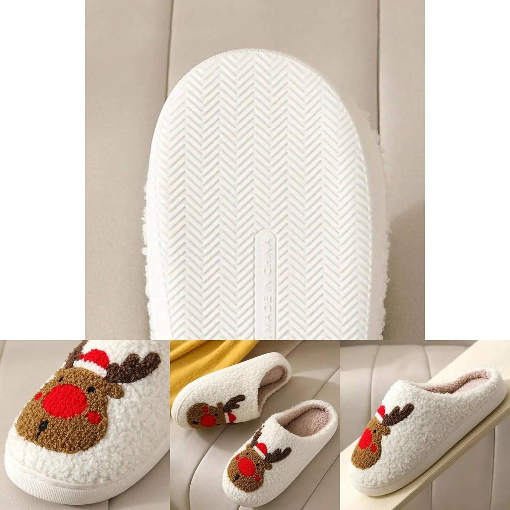 Cozy Plush Cotton Slippers For Women Warm Indoor Winter Footwear Perfect For Christmas And Halloween