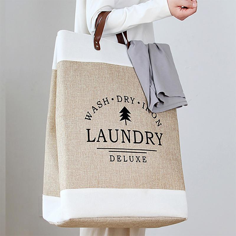 Foldable Laundry Basket with Handle Large Capacity Storage Basket for Clothes Toys Sundries Portable Household Storage Box