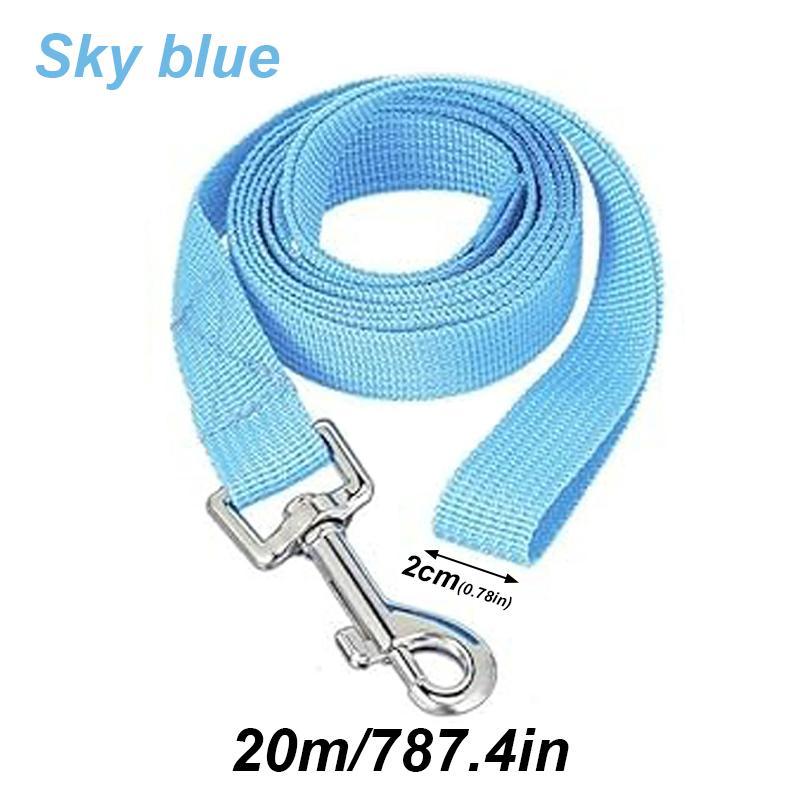 20m Long Rope Polypropylene Pet Small Big Dog Walking Solid Color Pet Leash Traction Rope Strong Polypropylene Fiber Leashes