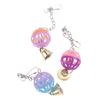 Bell Bird Toys Colorful Plastic Parrot Ball Toy for Cockatiels African Greys